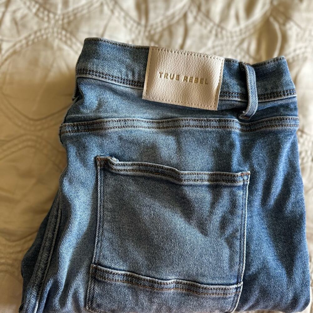 TRUE REBEL Classic Blue Straight Leg 808 Slim Fit Men's Jeans